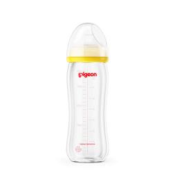 Pigeon 贝亲 宽口径玻璃奶瓶240ml（黄色）AA71
