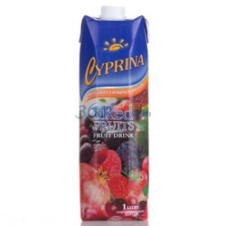 CYPRINA 塞浦丽娜 8种红色水果果汁 1L*4盒