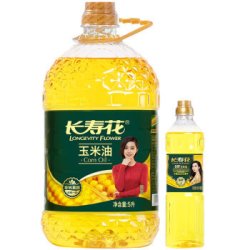 长寿花 压榨一级玉米油 5L