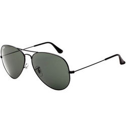 Ray-Ban 雷朋 时尚飞行员系列大号款黑色镜框墨绿色镜片眼镜太阳镜 RB 3026 L2821 62mm