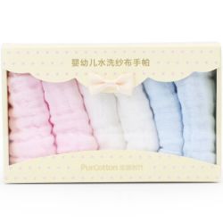 PurCotton 全棉时代 婴儿纱布方巾 25*25cm 6片