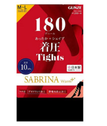 GUNZE 郡是 SABRINA Warm+ SB193 加压瘦腿防静电连裤袜 180D*3双