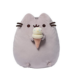 GUND Pusheen 可爱冰激凌款小懒猫毛绒玩具 9.5英寸(24cm)（亚马逊进口直采，美国品牌）