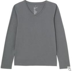 MUJI 无印良品 W5AB142 女式 棉V领长袖T恤