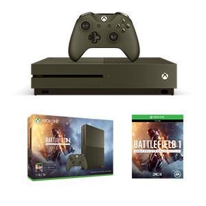 ​Microsoft 微软 Xbox One S 1TB 游戏主机《Battlefield 1》终极版套装+《Battlefield 1》收藏家套装