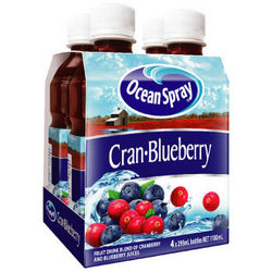 Ocean Spray 优鲜沛 蔓越莓蓝莓综合果汁 295ml*4瓶