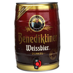 【京东超市】德国原装进口啤酒 百帝王（Benedikeiner）小麦黑啤酒 5L桶装