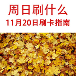 周日刷什么 11月20日信用卡攻略