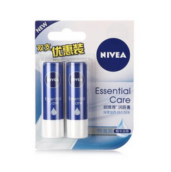 NIVEA 妮维雅 天然型无色润唇膏 4.8g 2支装