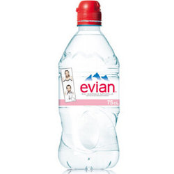 evian 依云 天然矿泉水 750ml 运动瓶盖 单瓶装