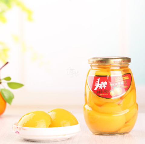 头牌糖水黄桃罐头590g