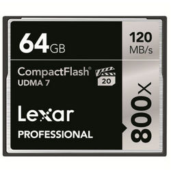Lexar雷克沙CF64G 800X 120M/S高速5D3 5D2单反相机内存卡