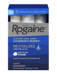 Rogaine 落健 Hair Regrowth Treatment 男用生发泡沫（60g*3支）