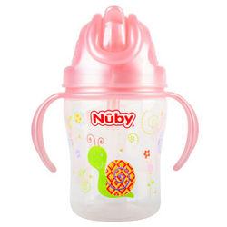 Nuby 努比 双耳防渗漏弹跳吸管杯 儿童水杯270ml颜色随机 68098