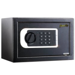 金豪jinhao20cc小型电子密码保险保管柜箱20cm黑白