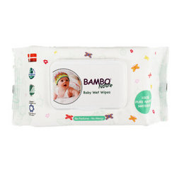 Bambo 班博 自然系列 宝宝水润婴儿卫生湿纸 100片足量装