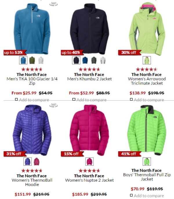 Moosejaw THE NORTH FACE 精选户外服饰 促销