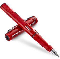 凌美LAMY钢笔签字笔Safari狩猎者系列时尚商务办公墨水笔 红色标准F笔尖学生钢笔德国原装进口