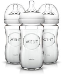 PHILIPS 飞利浦 AVENT 天然玻璃奶瓶 8 盎司（3件装)