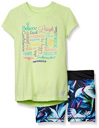 New Balance Athletic Graphic 女童T恤短裤两件套 $5.4起（下单8折）