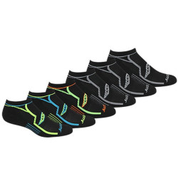 saucony 圣康尼 Performance No-Show 男士运动船袜 6双装