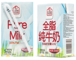 FINE FOOD 全脂牛奶 250ML*27盒