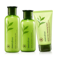 innisfree 悦诗风吟 绿茶精萃系列 水乳套装 200ml+160ml+洁面乳 150ml