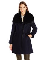限尺码：Via Spiga Asymmetrical Coat 女士羊毛大衣