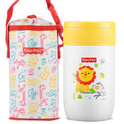 Fisher-Price 费雪 儿童餐具 不锈钢卡通保温饭壶（含便携杯套）500ML*2件