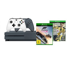 Microsoft 微软 Xbox One S 500GB（FIFA17+极限竞速：地平线3）双手柄套装
