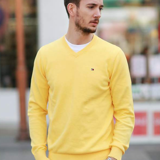 TOMMY HILFIGER 男士V领针织衫