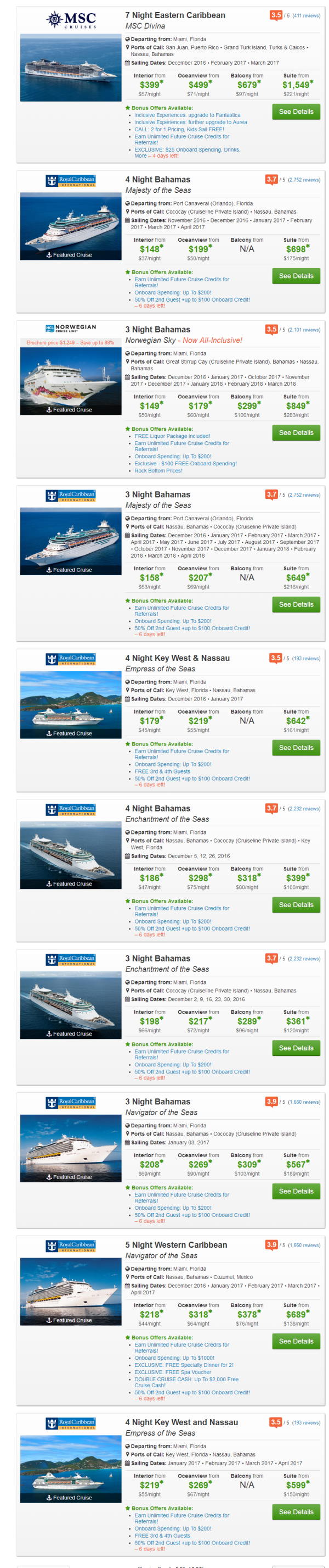 Expedia&Priceline 阿拉斯加/加勒比海邮轮游