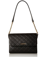 Calvin Klein Permanent Quilted Lamb 女士单肩包 Black/Gold