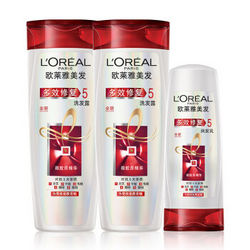 L'OREAL PARIS 巴黎欧莱雅 多效修复洗发露400mlx2+多效修复润发乳 200ml