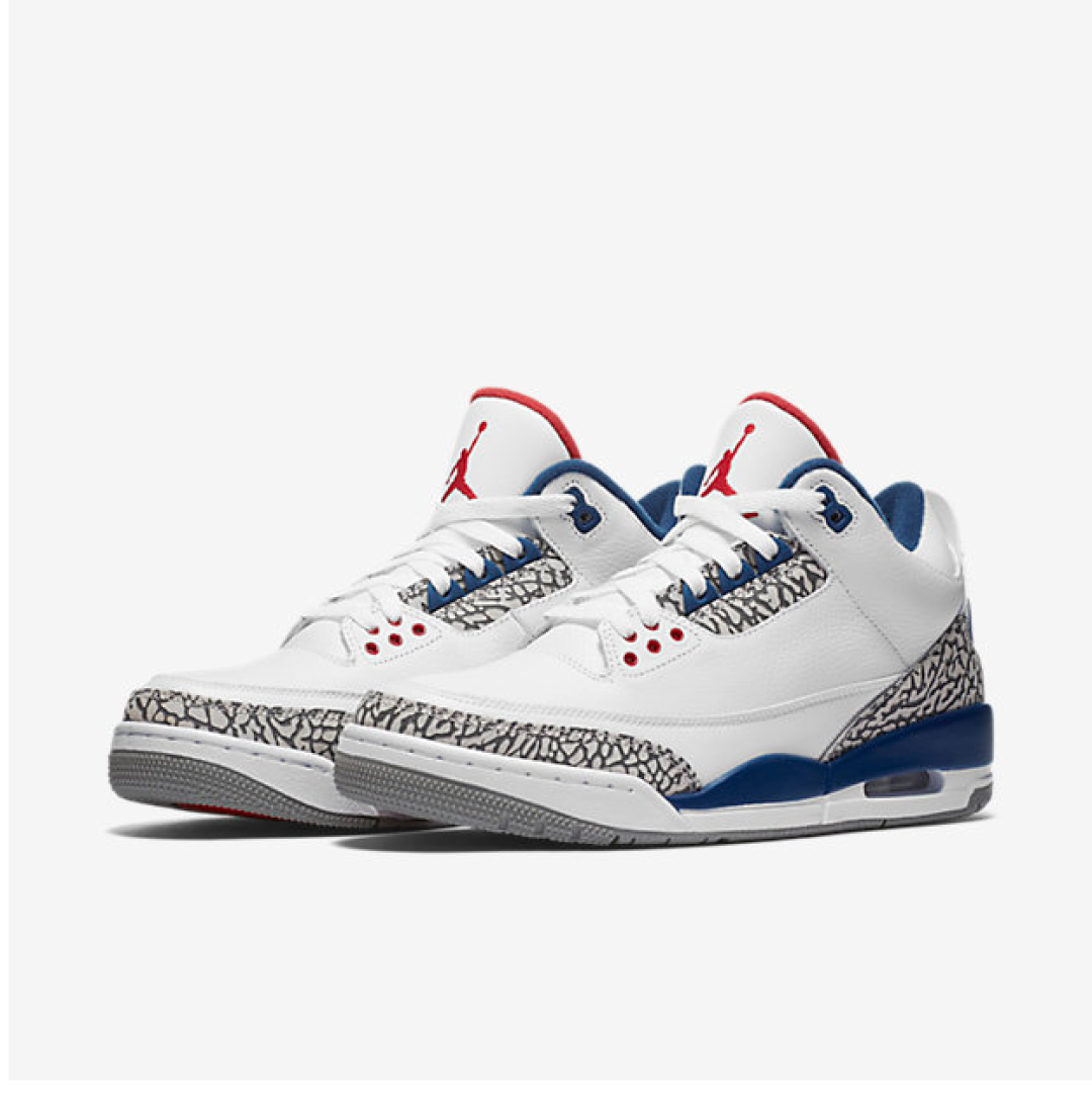 官网入AIR JORDAN 3 RETRO OG TRUE BLUE 篮球鞋 开箱