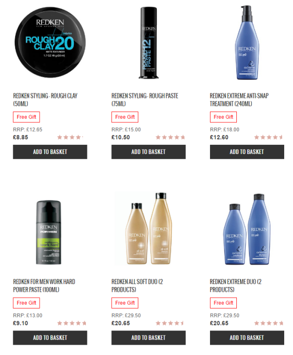 lookfantastic英国官网 REDKEN 精选洗发护发产品