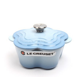 Le Creuset 铸铁珐琅花形锅 限量版 2.1L 蓝/珊瑚色