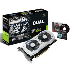 ASUS 华硕 DUAL-GTX1050-2G 1354-1455MHz 2G/7008MHz 128bit GDDR5 PCI-E3.0显卡