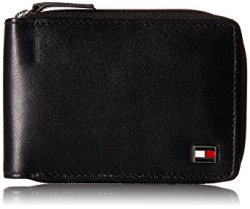 TOMMY HILFIGER Oxford 男士绵羊皮拉链钱包