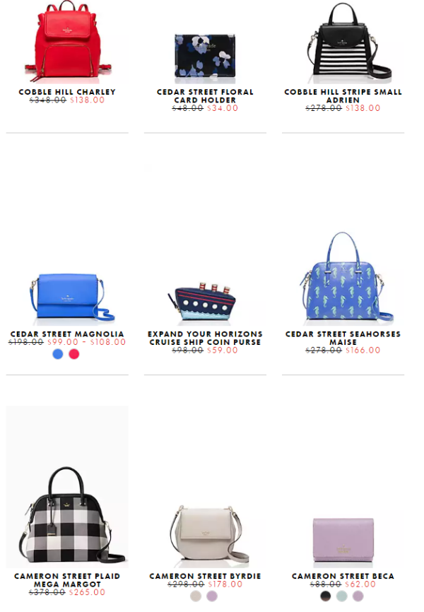 Kate Spade NEW YORK美国官网 全场精选包款 服饰 剁手星期一促销