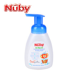 美国Nuby努比婴儿宝宝儿童泡泡沫型洗发水沐浴露二合一 无泪正品