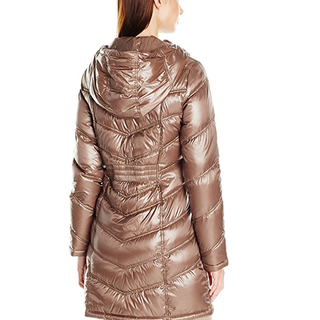 Calvin Klein Chevron-Quilted 女士棉服 黑色 XS