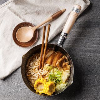 YOSHIKAWA COOK-PAL 吉川雪平锅 不锈钢木柄汤锅  20cm YH6753