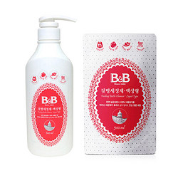 B&B 保宁 奶瓶奶嘴清洁套餐（清洁剂600ml+补充液500ml）