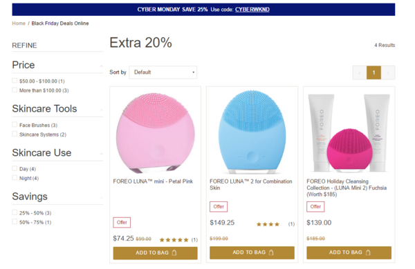 SkinStore FOREO 洁面仪专场