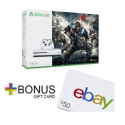 Microsoft 微软 Xbox One S 1TB 游戏主机《战争机器4》同捆 + 凑单品