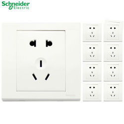 Schneider Electric 施耐德 如意系列 五孔电源开关插座 十只装