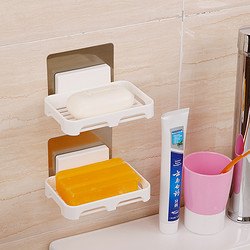 浴室肥皂盒香皂架卫生间创意吸盘香皂盒肥皂架双层沥水皂盒皂托
