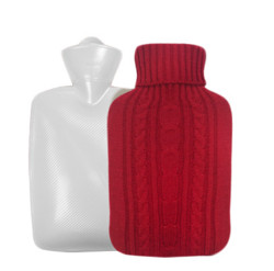 HUGO FROSCH 热水袋 暖手宝 1.8L+针织套（ 纯色螺纹套，长绒等多款）