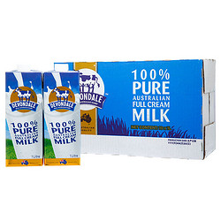 DEVONDALE 德运 澳洲德运纯牛奶全脂儿童宝宝牛奶学生牛奶1L*10盒早餐奶